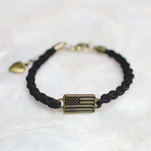 Women's Thin Black Paracord Bracelet